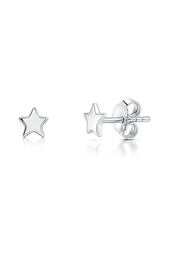 Sterling Silver Star Helix Cartilage Stud Earrings for Women