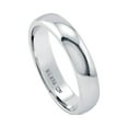 thumbnail image 1 of BERRICLE Sterling Silver Wedding Rings Band for Unisex, Rhodium Plated Size 6.5, 1 of 5
