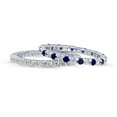 thumbnail image 1 of BERRICLE Sterling Silver Wedding Rings Pave Set Round Cut Cubic Zirconia CZ Eternity Ring Set for Women, Rhodium Plated Size 6.5, 1 of 7