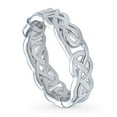 thumbnail image 1 of BERRICLE Sterling Silver Woven Stackable Celtic Knot Fashion Anniversary Band for Unisex, Rhodium Plated Size 6, 1 of 8
