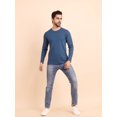 thumbnail image 1 of BERRYBLUES Solid Men Round Neck Blue T-Shirt (), 1 of 1