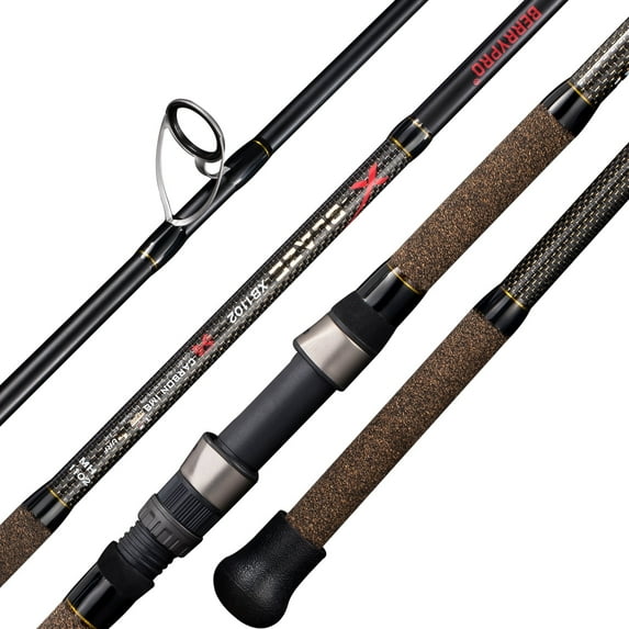 BERRYPRO Surf Rod Pure Carbon Surf Spinning Rod Graphite Surf Fishing Rod 12'-Spinning-2pc