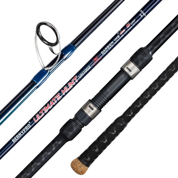 BERRYPRO Surf Spinning Rod Full Carbon Surf Fishing Rod with Fuji Guide 12'