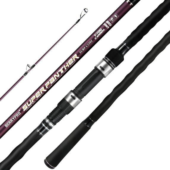 BERRYPRO Surf Spinning Rod Surf Casting Fishing Rod Carbon Fiber Travel Fishing Rod10'-Casting-2pc