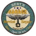 thumbnail image 1 of BERT'S Garage 12" Round Metal Sign Man Cave Home Wall Décor 200120027040, 1 of 1