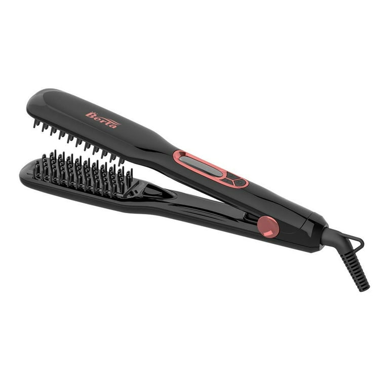 Berta ceramic hair on sale straightener brush comb