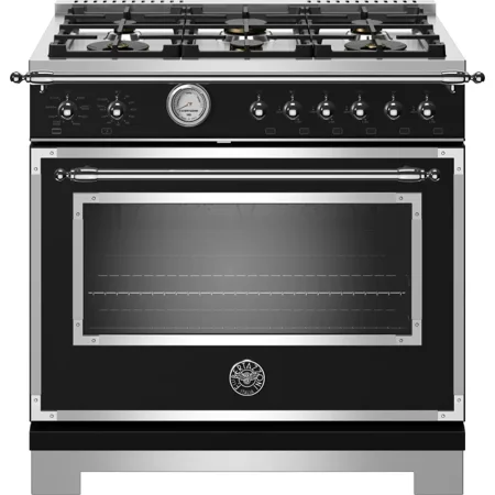 Bertazzoni - Heritage Series 5.9 Cu. Ft. Freestanding Gas Convection Range - Black