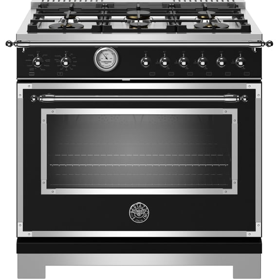 Bertazzoni Heritage 36 inch All Gas Range, 6 Burner - HERT366GASNET