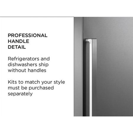 Bertazzoni - Professional Series Handle Kit for 31" Bottom-Mount Refrigerator - Stainless steel