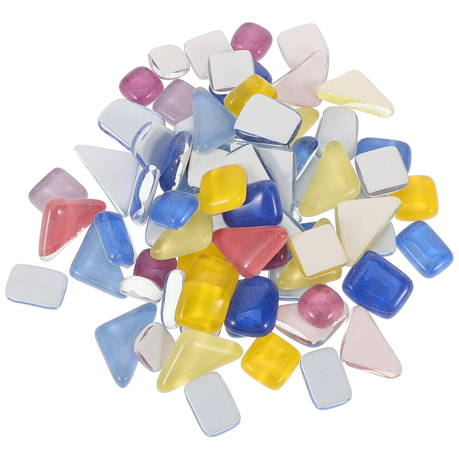 BERTDOMD 1 Bag of Mosaic Tiles Glass Creative Flatback Glass Gems Pieces for Diy Craft