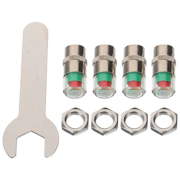 EXHUMKY BERTDOMD Car Tire Pressure Monitoring Valve Stem Caps Metal Anti-Theft Set for Vehicle Wheels