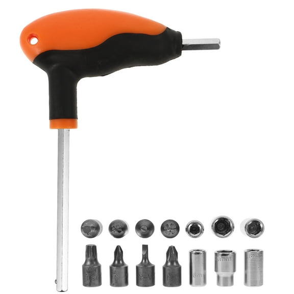BERTDOMD T-Handle Socket Wrench Set with Reach Spanner and Socket Adapter Mechanical Tool for Repair and Maintenance
