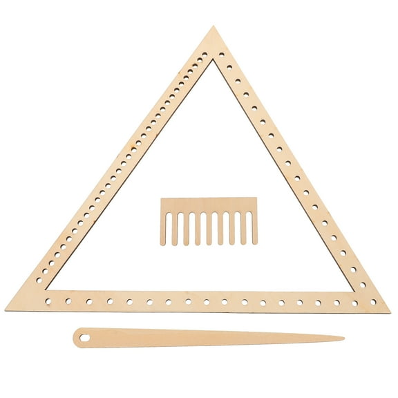 RENACLIPY BERTDOMD Wood Triangle Weaving Kit for Kids and Adults Crafting Tools