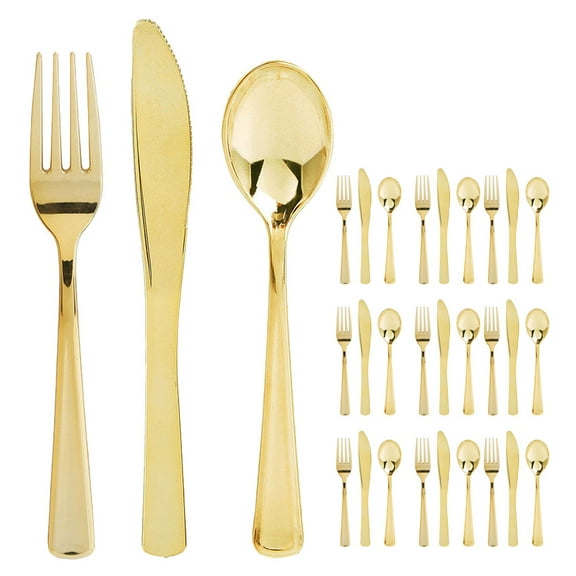BERTDOMD 1 set of Plastic Silverware Disposable Silverware Plastic Dinnerware Decorative Cutlery