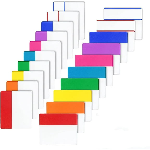 EXHUMKY Exhumky Semi Transparent Design Sticky File Tabs Multi Color 10 Books Document Organizer