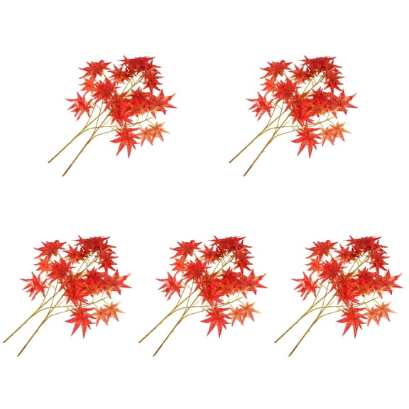 EXHUMKY 10 Pcs Realistic Artificial Maple Leaves for Fall Decor, Harvest Parties, Outdoor Events and Seasonal Decorations