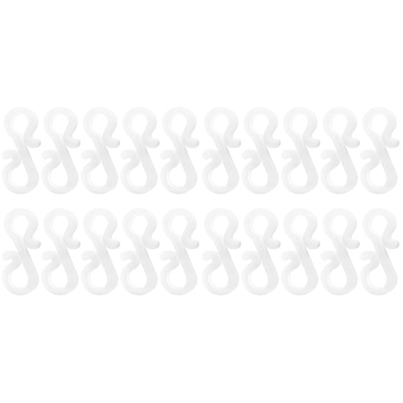 BERTDOMD 100 Pcs Christmas Hanging Hooks Decorative Hook Xmas Decorative Accessories(White)