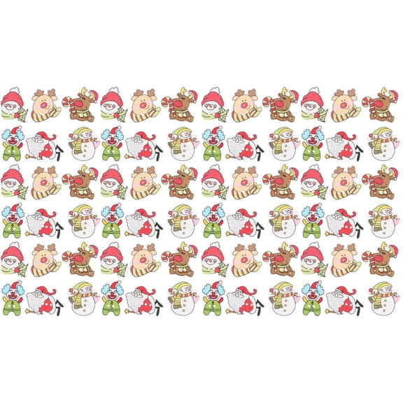 EXHUMKY BERTDOMD 100 Pcs Christmas Wooden Buttons Cartoon Shapes Multi Color for DIY Crafts