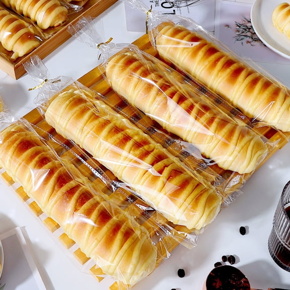 HEMOTON Transparent Bread Bag for Storage Use Made of PP Material Great for Homemade Bread and Pastries 100 Sets
