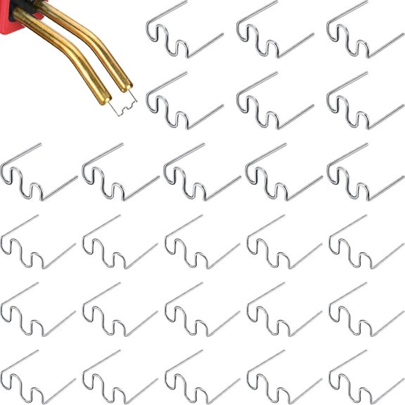 BERTDOMD 1000pcs Hot Staples Plastic Welding Repair Kit for Car Bumper Dashboard Lamp Holder Plastic Rings Welding Supplies 0.6mm 0.8mm