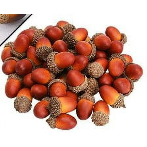 BERTDOMD 100pcs Fake Acorns Artificial Mini Acorns Lifelike Foam Acorn Decors Party Prop Acorns Ornaments Christmas Decorations Home