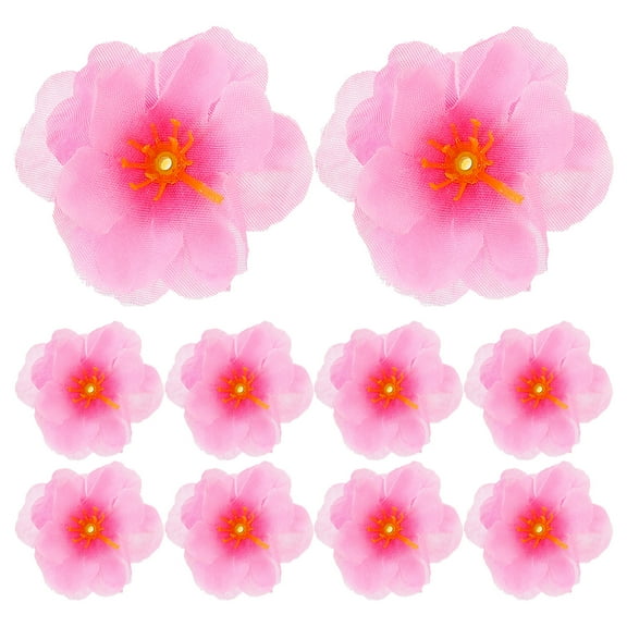 BERTDOMD 100pcs Artificial Cherry Blossom Flowers Fabric Decorative Sewing Accessories for Crafts and Home Decor