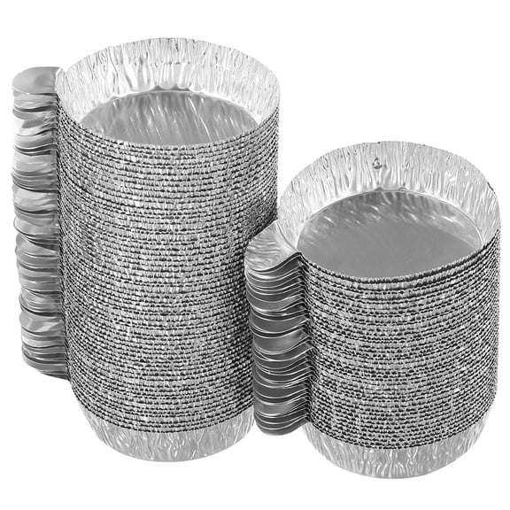 EXHUMKY 100pcs Aluminum Foil Weighing Pans for Laboratory and Kitchen Use Baking Mats Disposable