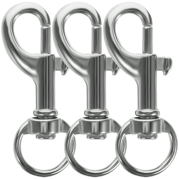 BERTDOMD 10pcs Plastic Swivel Snap Hooks Stainless Steel Dog Chain Clips Small Swivel Hooks Replacement Clasps