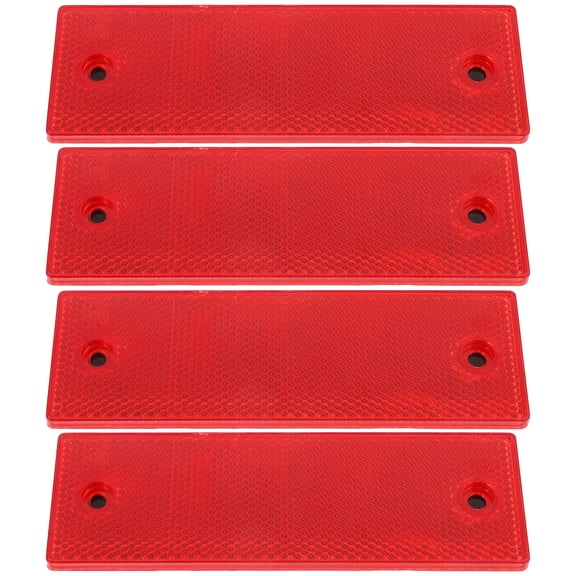 Reflective Sticker for Cars Made of Plastic Red Color Excellent Visibility Easy Installation 10 Pieces