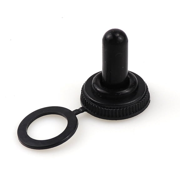 EXHUMKY 10pcs Black Rubber Boat Switch Cap Dustproof Waterproof Protection