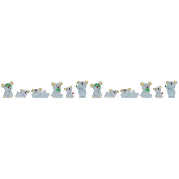 BERTDOMD 12 Pcs Miniature Small Animal Figurine Flowerpot Lawn Landscape Decoration (Mixed Style)