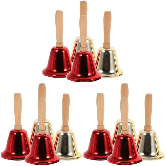 EXHUMKY 12-Piece Metal Hand Bells Set with Clear Sound for Christmas, Holiday Parties, Festive Decorations and Seasonal Celebrations