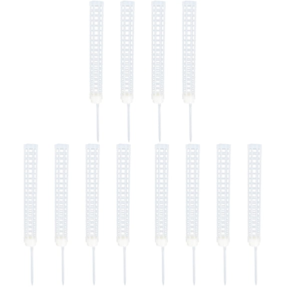 BERTDOMD 12-Pack Plastic Moss Poles for Climbing Plants, Vines Support Garden Plant Trellis Stakes