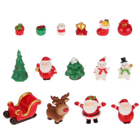 EXHUMKY 15-Piece Assorted Color Snowman Ornaments Set for Christmas Tree Decoration
