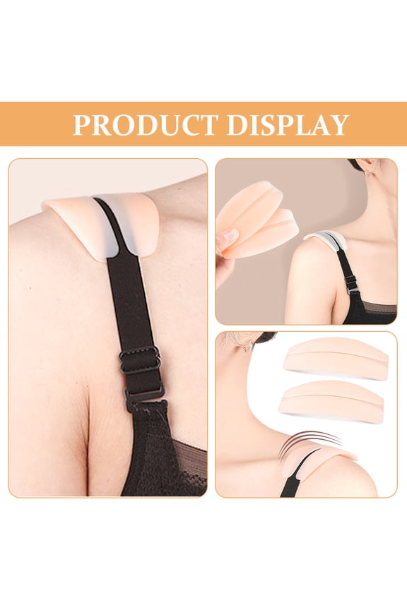 2 Pairs Soft Silicone Bra Strap Cushions Non-Slip Relief Pain Shoulder Protector Pads Bra Straps Shoulder Pads For Women Lady