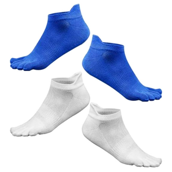 HEMOTON Short Toe Socks for Men Wearing Made of Cotton Assorted Color Comfortable and Breathable 2 Pairs