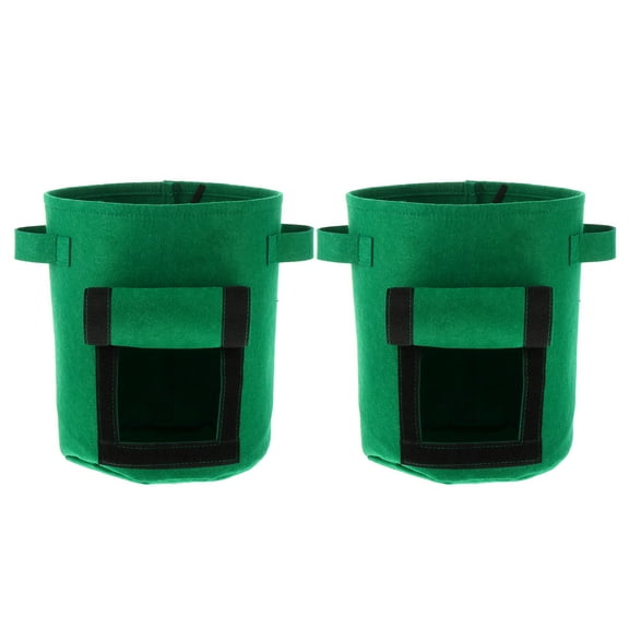 EXHUMKY Breathable Non-Woven Potato Grow Bags 2 Pack Lightweight 10.67.97.9in for Improved Root Growth