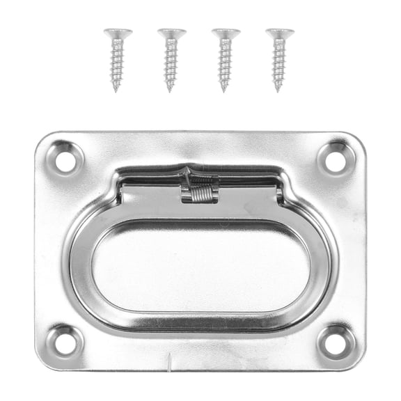 BERTDOMD 2 Sets Of Marine Flush Lift Pull Boat Hatch Pull Handle Stainless Steel Recessed Flush Pull Boat Floor Pull Handle Stainless Steel Handles Marine Marine Ring Hatch Latch