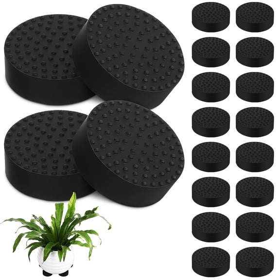BERTDOMD 20-Pack Rubber Pot Risers for Indoor and Outdoor Plant Pots, Planter Feet Supports for Garden Use