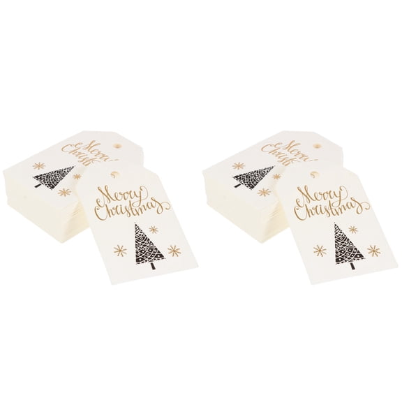 EXHUMKY Christmas Tag White Bookmarks for Decoration Versatile Durable Use 200Pcs