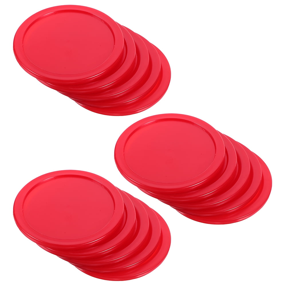 EXHUMKY Plastic Ice Hockey Pucks Circular Table Game Accessories 20Pcs 2.52X2.52X0.16in