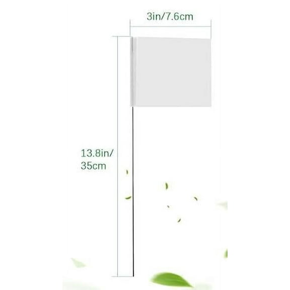 BERTDOMD 24pcs PVC Marking Flags with 15 inch 304 Stainless Steel Stakes for Industrial Underground Utilities Sewers Landscaping Surveying Pet Boundary