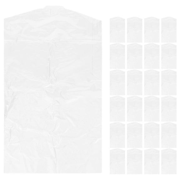 BERTDOMD 25pcs Plastic Clothes Covers Garment Bags Coat Storage Bags for Clothing
