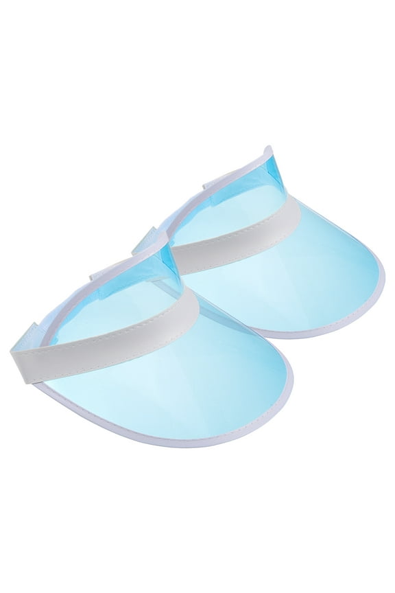 2Pcs Clear Visor Clear Visor Poker Visor Colored Visors Poker Hats Summer Visors Summer Caps