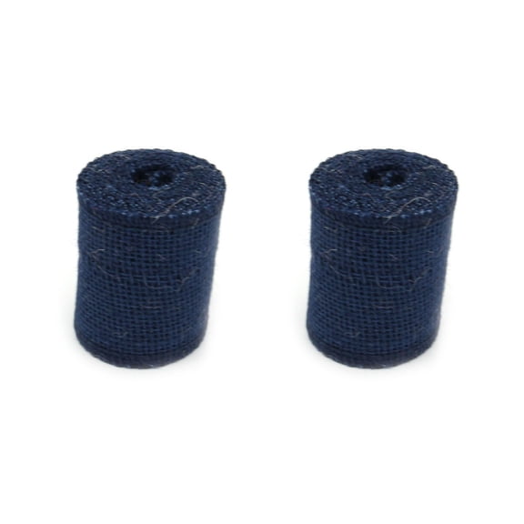 BERTDOMD 2pcs 2M Jute Burlap Ribbon Roll for Christmas Decoration (Dark Blue)