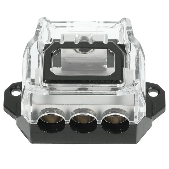 EXHUMKY BERTDOMD 2pcs 3 Way Car Audio Power Distributor Zinc Alloy Nickel Plated PP Silver for Amplifier Power Management