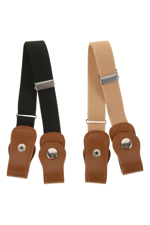 2-Pack Adjustable Kids Belts with Stretchy Elastic Waistband, Flexible Boys and Girls Waist Belts for Children