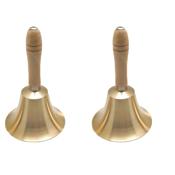 BERTDOMD 2pcs Christmas Hand Bell Decoration Set for Dinner Party, Restaurant Service, Call Bell, Festive Holiday Decor
