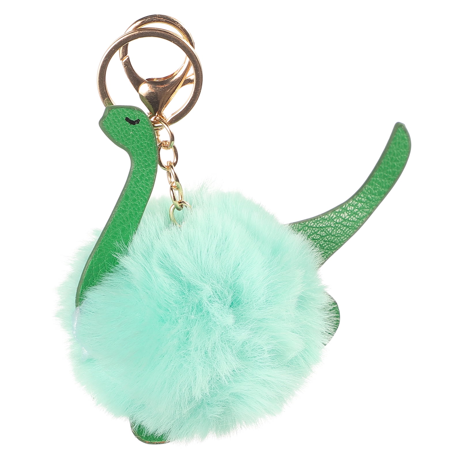 EXHUMKY 2-Pack Soft Fuzzy Pom Pom Keychain Set for Bags, Keys ...