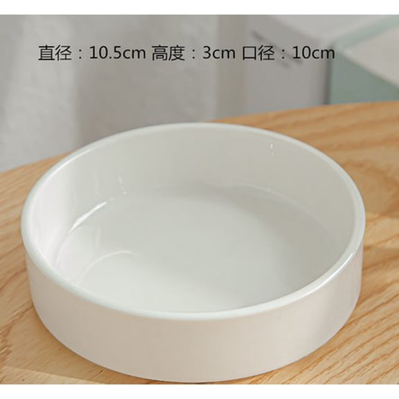 EXHUMKY Round Ceramic Flower Pot Saucers BERTDOMD 2pcs Elegant Design for Indoor Plants